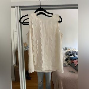Elegant Cream Sleeveless Top